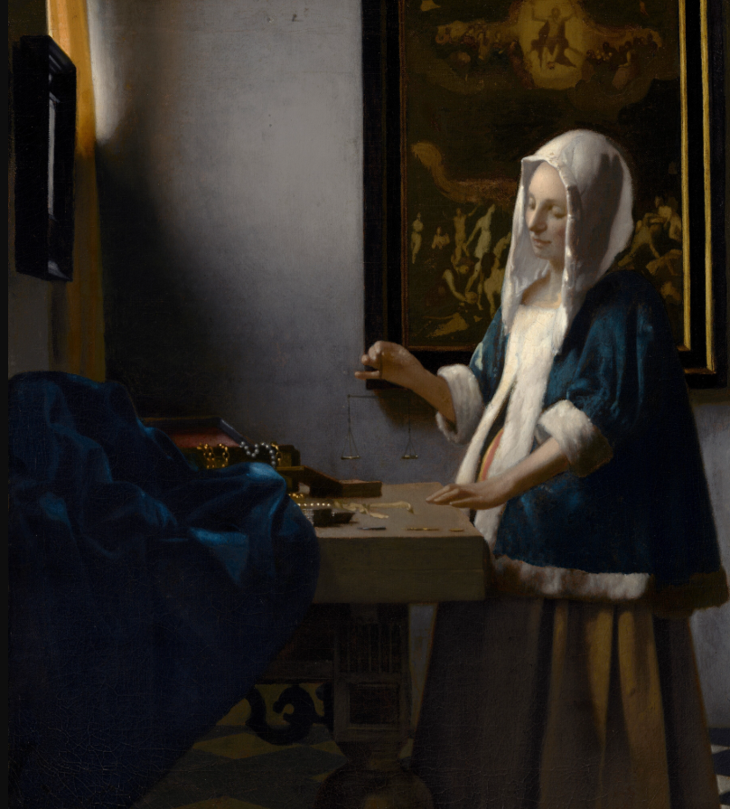 Johannes Vermeer’s Woman Holding a Balance (1662). Photo: Collection of the National Gallery of Art, Washington, DC.